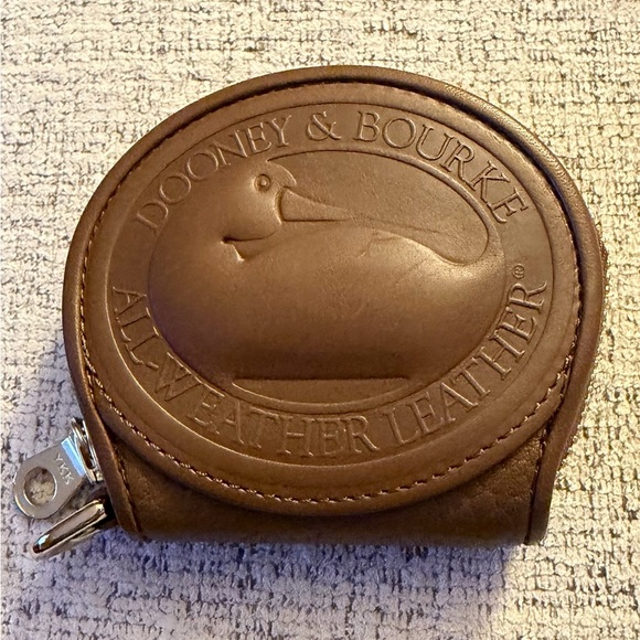 Dooney & Bourke Handbags - Dooney & Bourke Brown Leather Vintage Coin Purse 3.5x3 EUC